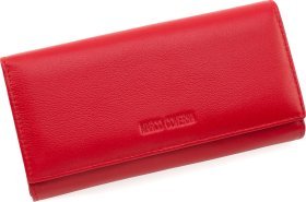 Жіночий червоний гаманець із натуральної шкіри на два відділення Marco Coverna (17180)