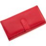 Жіночий червоний гаманець із натуральної шкіри на два відділення Marco Coverna (17180) - 3