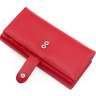 Жіночий червоний гаманець із натуральної шкіри на два відділення Marco Coverna (17180) - 4