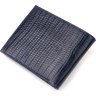 Синє чоловіче портмоне без застібки з натуральної шкіри з тисненням CANPELLINI (2421760) - 2