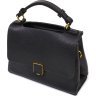 Комплектна жіноча сумка з натуральної шкіри чорного кольору з ручкою Vintage (2422074) - 1