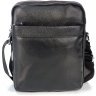 Мужская сумка-планшет черного цвета из натуральной кожи через плечо Tiding Bag (15907) - 7