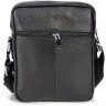 Мужская сумка-планшет черного цвета из натуральной кожи через плечо Tiding Bag (15907) - 8