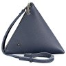 Темно-синяя кожаная сумка-косметичка на молниевой застежке BlankNote Пирамида (12718) - 1