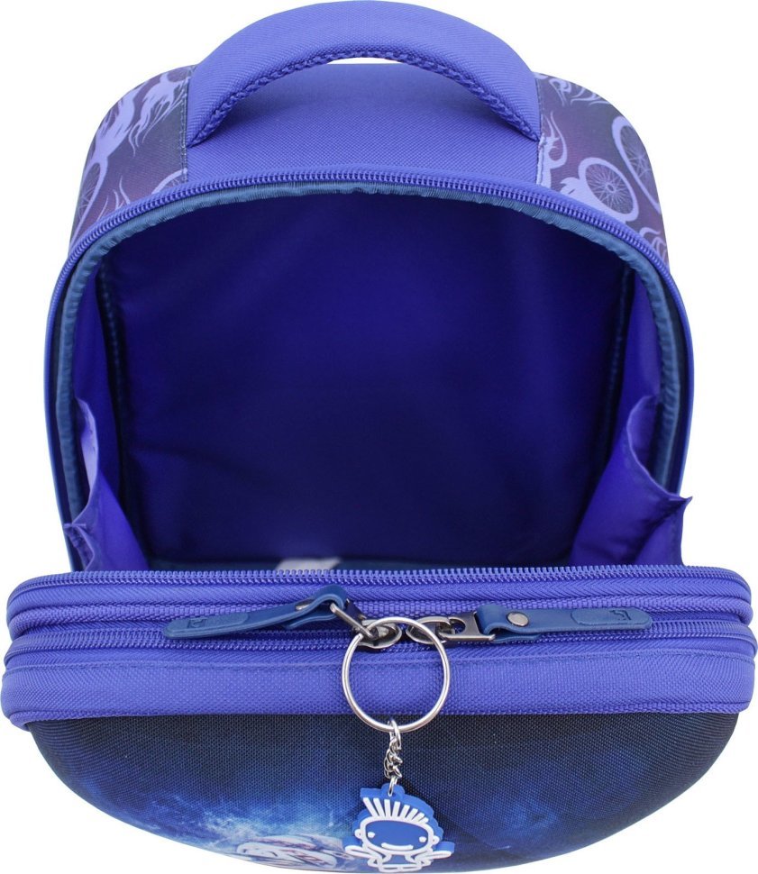 Синий школьный рюкзак для мальчиков из текстиля с принтом Bagland (53824)
