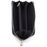 Черный женский кошелек горизонтального типа из фактурной кожи ST Leather 73824 - 2