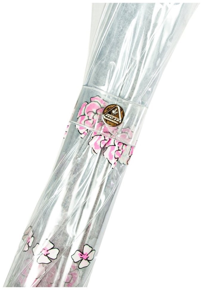 Зонт-трость женский Fulton L042 Birdcage-2 Sketchy Springs (прозрачный с принтом цветов) 93924 modnotak фото №11