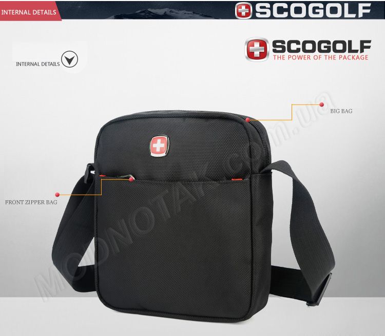 Повсякденне наплічна чоловіча сумка SCOGOLF (SWISSGEAR) (5600)