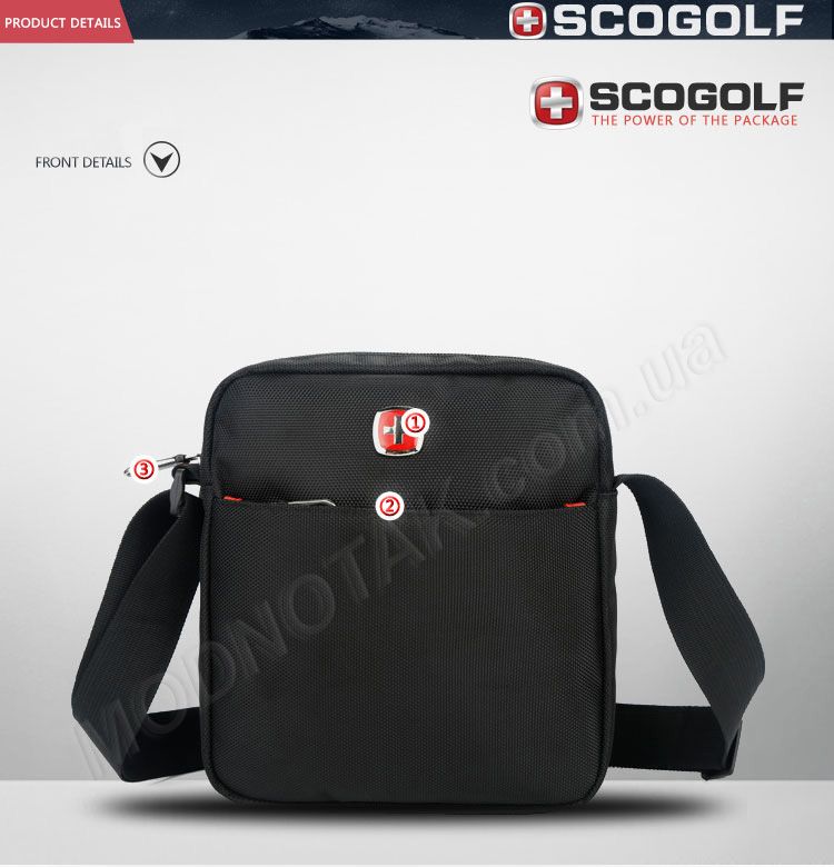 Повседневная наплечная мужская сумка SCOGOLF (SWISSGEAR) (5600)