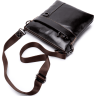 Популярна сумка на плече коричневого кольору з натуральної шкіри Vintage (20025) - 6