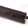 Красива лакова ключниця коричневого кольору з фактурою під змію - KARYA (40019) - 3
