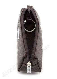 Красивая лаковая ключница коричневого цвета с фактурой под змею - KARYA (40019)