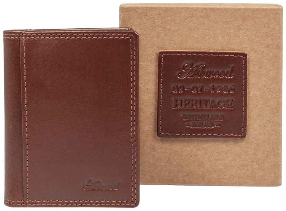 Мужской кожаный картхолдер светло-коричневого цвета Ashwood 94424 фото №6 Мужской кожаный картхолдер светло-коричневого цвета Ashwood 94424 modnotak фото №6