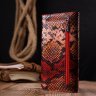 Разноцветный вместительный женский кошелек из натуральной кожи под змею KARYA (2421010) - 9