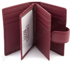 Бордова Кредитница з натуральної шкіри BOSTON (17622)