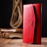 Класичний жіночий гаманець із фактурної шкіри червоного кольору KARYA (2421110) - 7