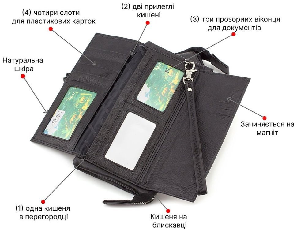 Компактний гаманець-клатч з блоком для карток Marco Coverna (17840) modnotak фото №4