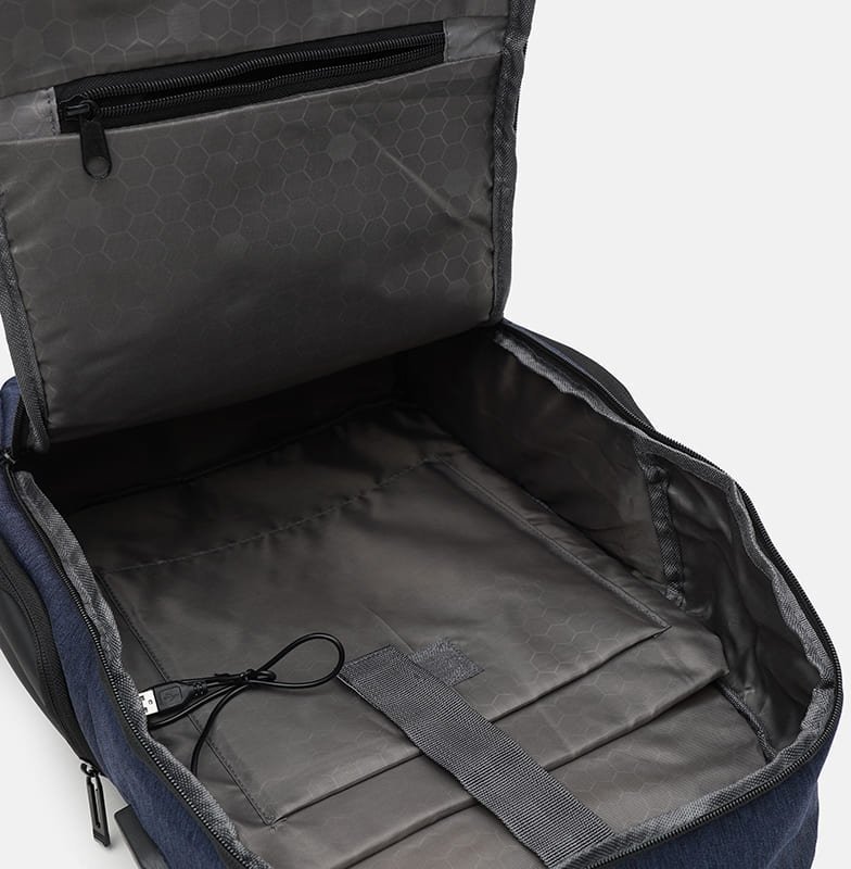 Синій чоловічий рюкзак із текстилю під ноутбук Monsen (56224)