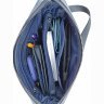 Шкіряна чоловіча сумка планшет синього кольору з плечовим ременем VATTO (11766) - 2