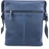 Кожаная мужская сумка планшет синего цвета с плечевым ремнем VATTO (11766) - 6