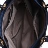 Женская просторная сумка синего цвета из фактурной кожи Ricco Grande (19252) - 6
