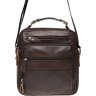Недорога чоловіча сумка-барсетка з коричневої шкіри флотар Borsa Leather (21393) - 2