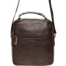 Недорога чоловіча сумка-барсетка з коричневої шкіри флотар Borsa Leather (21393) - 3
