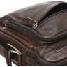 Недорогая мужская сумка-барсетка из коричневой кожи флотар Borsa Leather (21393) - 5