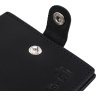 Маленькое кожаное мужское портмоне черного цвета с кнопкой-фиксатором Shvigel (2416474) - 5