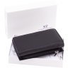 Шкіряний жіночий гаманець невеликого розміру в чорному кольорі з монетницею ST Leather 1767224 - 8