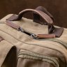 Оливковий дорожній рюкзак з текстилю на змійці Vintage (20620) - 8