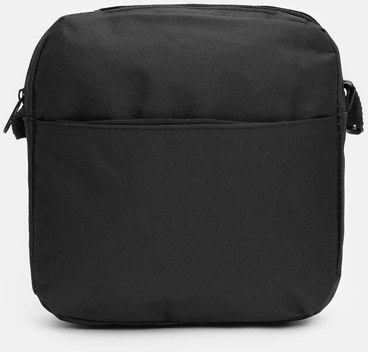 Удобный текстильный рюкзак черного цвета с сумкой и кошельком в комплекте Monsen (22153)