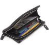 Чорний жіночий гаманець-клатч із натуральної шкіри на блискавці ST Leather 1767424 - 5