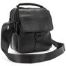 Мужская компактная сумка-барсетка из зернистой кожи черного цвета с ручкой Tiding Bag 77524 - 7