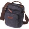 Чоловіча сумка-барсетка середнього розміру із чорного текстилю Vintage 2422237 - 1