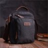 Мужская сумка-барсетка среднего размера из черного текстиля Vintage 2422237 - 7