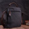 Чоловіча сумка-барсетка середнього розміру із чорного текстилю Vintage 2422237 - 8