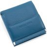 Синій жіночий шкіряний гаманець невеликого розміру з монетницею Marco Coverna 68624 - 3