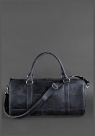 Качественная темно-синяя дорожная сумка из винтажной кожи BlankNote Harper 78924