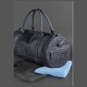 Качественная темно-синяя дорожная сумка из винтажной кожи BlankNote Harper 78924 - 5