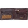 Качественное мужское портмоне из натуральной кожи темно-коричневого цвета без фиксации Visconti Francesca 69024 - 3