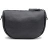 Плечова жіноча шкіряна сумка чорного кольору Borsa Leather (59124) - 1