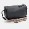 Плечова жіноча шкіряна сумка чорного кольору Borsa Leather (59124) - 2