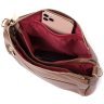 Горизонтальна жіноча шкіряна сумка через плече у коричневому кольорі Vintage 2422288 - 6