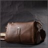 Горизонтальная женская кожаная сумка через плече в коричневом цвете Vintage 2422288 - 8