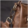 Горизонтальная женская кожаная сумка через плече в коричневом цвете Vintage 2422288 - 10