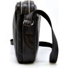 Мужская сумка-планшет из натуральной черной кожи на два отделения TARWA (21715) - 4