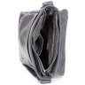 Мужская кожаная сумка черного цвета с длинным плечевым ремешком SHVIGEL 2400919 - 7