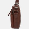 Темно-коричневая кожаная мужская сумка на молнии Ricco Grande (15644) - 4