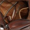 Темно-коричнева шкіряна чоловіча сумка на блискавці Ricco Grande (15644) - 5